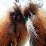 Spiritual Aura Feather Earrings :..